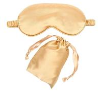 Schlafauge aus Baumwolle, Schlafauge aus Seide for Schlafen, weicher Bezug, Schlafaugenbinde, Verdunkelungsaugenbinde mit verstellbarer Schlafaugenabdeckung for unterwegs(Champagne Gold)