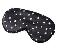 Schlafauge aus Baumwolle, Schlafauge aus Seide, weicher Bezug, Entspannungsaugen, verstellbare Schlafaugenbinde for Frauen und Männer, for zu Hause und unterwegs(Black)
