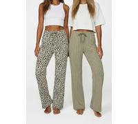 Schlafhose VIVANCE DREAMS, Damen, Gr. 40/42, N-Gr, grün, Single Jersey, Obermaterial: 100% Baumwolle, bedruckt, gestreift, Basic, Basic lang, Hosen Schlafhose, mit Eingrifftaschen (91212267-40) grün