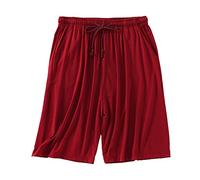 Schlafhose Herren Kurz Baumwolle - Schlafshorts Herren Kurz Baumwolle Große Größe, Pyjamahose Kurze Schlafanzughose Sommer Bermuda Shorts Dünn Sommerhose Baggy Nachtwäsche Strand Jogginghose