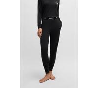 Schlafhose HUGO UNDERWEAR "UNITE_PANTS", Damen, Gr. XS (34), N-Gr, schwarz, Jersey, Obermaterial: 93% Viskose, 7% Elasthan, unifarben, schmal knöchellang, Hosen Schlafhose, mit Hugo Logo-Elastikbund (