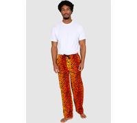 Schlafhose LOUSY LIVIN "Tiger", Herren, Gr. S, EURO-Größen, orange (orange, rot), 100% Baumwolle, bedruckt, lang, Hosen Schlafhose, mit trendigem Tiger-Allover-Print (70226617-S) orange, rot