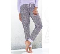 Schlafhose VIVANCE DREAMS, Damen, Gr. 44/46, N-Gr, lila (helllila), Jersey, Obermaterial: 100% Baumwolle, gemustert, bequem lang, Hosen Schlafhose, mit Allover-Druck (78529038-44) helllila