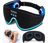 Schlafkopfhörer,100% Verdunkelung, 3D-Schlafmaske mit Kopfhörern zum Schlafen, weiche Schlafkopfhörer mit Bluetooth 5.4 & 16 Stunden Spielzeit für Reisen/Nickerchen/Yoga/Meditation