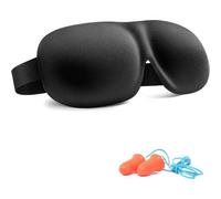 Schlafmaske 3D für Männer Frauen Memory Foam Augenmaske Schwarz