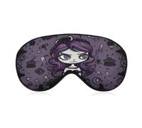 Schlafmaske, Augenmaske, Augenmaske, Schlafmasken für Damen, Herren, Reiseaugenmaske, verstellbare Schlafmaske, Schlafmaske, Verdunkelung, niedliche Schlafmaske, Lila / Schwarz