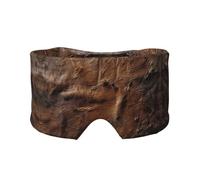 Schlafmaske aus braunem Rindsleder, Kunstdruck, für Männer und Frauen, weiche Augenabdeckung, schalldicht, Ohrenschützer, Stirnband für Reisen, Nickerchen