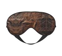 Schlafmaske aus braunem Rindsleder, Nacht-Augenbinde, weicher Augenschutz für Damen und Herren, für Reisen, Nickerchen, Meditation