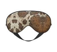 Schlafmaske aus braunem Rindsleder, Nacht-Augenbinde, weicher Augenschutz für Damen und Herren, für Reisen, Nickerchen, Meditation