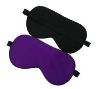 Schlafmaske aus Maulbeerseide, weiche Augenbinde, glatte Augenabdeckung, Schlafmaske, elastisches Band, Violett, 2 Stück