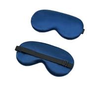 Schlafmaske aus Seide, gepolstert, Augenabdeckung, Schlafmaske, Augenmaske, Augenbinde, Reisen, Entspannung, Erholung, für Damen und Herren, Dunkelblau