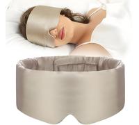 Schlafmaske aus Seide mit Augenmuscheln - Verdunkelung Schlafmaske für Damen & Herren - Augenmasken für überall Schlafen - Verdunkelung Augenmaske Maulbeerseide Augenschlafmaske für Damen