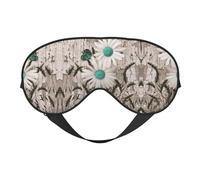 Schlafmaske aus Seide mit Gänseblümchen, elastisches Band, für Reisen und Nickerchen, weiche Augenabdeckung für Reisen, Yoga, Nickerchen
