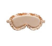 Schlafmaske aus Seide mit Rüschen, weiche Augenabdeckungen, mehrfarbig, Nachttraum, Verdunkelung, Augenklappen für Damen und Herren, um besser zu schlafen (Gold)