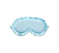 Schlafmaske aus Seide mit Rüschen, weiche Augenabdeckungen, mehrfarbig, Nachttraum, Verdunkelung, Augenklappen für Damen und Herren, um besser zu schlafen (frisches Grün)