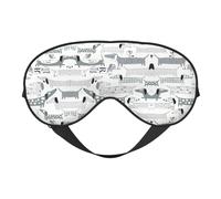 Schlafmaske aus Seide mit süßem Dackel, elastisches Band, für Reisen und Nickerchen, weiche Augenabdeckung für Reisen, Yoga, Nickerchen