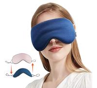 Schlafmaske, beidseitig warme, kühlende Schlafmaske, superweiches Schlafauge mit verstellbaren Ohrschlaufen, blockiert leichten Schlaf für Männer und Frauen.