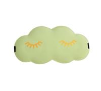 Schlafmaske Frauen Schlafende Augenbinde, 3D-Wolke, Cartoon-Wolke, Augenmaske, süße Wimpern, Schlafschatten, Augenklappe, Schlafhilfe, Augenschattenabdeckung(Green)