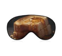 Schlafmaske für Brot mit Honig, weich, bequem, Augenmaske mit verstellbarem Riemen, Augenschutz, Augenschatten für Männer und Frauen, Arbeit, Reisen