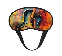Schlafmaske für Damen und Herren, abstrakte Aquarell-Gitarre, weiche und bequeme Schlafmaske, Verdunkelung, Augenabdeckung für Reisen, Yoga, Nickerchen, Schichtarbeit