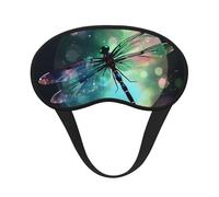 Schlafmaske für Damen und Herren, Galaxie, Libelle, weich und bequem, Schlafmaske, Verdunkelung, Augenabdeckung für Reisen, Yoga, Nickerchen, Schichtarbeit