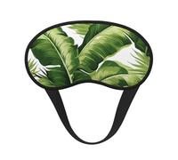 Schlafmaske für Damen und Herren, niedliche grüne Palmenblätter, weiche und bequeme Schlafmaske, Verdunkelung, Augenabdeckung für Reisen, Yoga, Nickerchen, Schichtarbeit