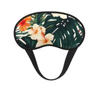 Schlafmaske für Damen und Herren, tropische Sommer-Hawaii-Blume, Palmenblätter, weiche und bequeme Schlafmaske, Verdunkelung, Schlafmaske für Reisen, Yoga, Nickerchen, Schichtarbeit