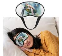 Schlafmaske für Damen und Herren, verdunkelnde Augenmasken zum Schlafen, Augenbinde, Aquarell-Meeresschildkröte, Schlafmaske, Seitenschläfer-Augenabdeckung für Meditation, lichtblockierend,