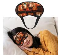 Schlafmaske für Damen und Herren, verdunkelnde Augenmasken zum Schlafen, Augenbinde, baumelnde Laterne, Schlafmaske, Seitenschläfer-Augenabdeckung für Meditation, lichtblockierend, Reiseutensilien