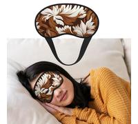 Schlafmaske für Damen und Herren, verdunkelnde Augenmasken zum Schlafen, Augenbinde, braunes und weißes Muster, Schlafmaske, Seitenschläfer-Augenabdeckung für Meditation, lichtblockierend,