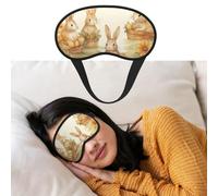 Schlafmaske für Damen und Herren, verdunkelnde Augenmasken zum Schlafen, Augenbindekorb und Kaninchen-Schlafmaske, Seitenschläfer-Augenabdeckung für Meditation, lichtblockierend, Reiseutensilien