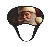 Schlafmaske für Damen und Herren, Weihnachtsmann, weiche und bequeme Schlafmaske, Verdunkelung, Augenabdeckung für Reisen, Yoga, Nickerchen, Schichtarbeit
