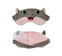 Schlafmaske für die Augen, weiche Hippo-Augenmaske aus Plüsch zum Schlafen, bequeme und niedliche Schlafmaske für Reisen, Nickerchen