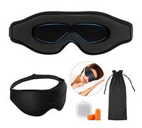 Schlafmaske für Herren Frauen 3D, einzigartige Fase,100 % Licht blockierende Augenmaske Schwarz, Verstellbarem Riemen,Bequem Schlafbrille Nachtmaske Reisen Nickerchen Schlafmaske Wimpernverlängerung