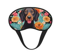Schlafmaske für Hunde, Blumenmuster, weich, bequem, Augenmaske mit verstellbarem Riemen, Verdunkelung, Augen-Schlafschutz, Abdeckung für Damen, Mädchen, Herren, Reisen, Yoga, Nickerchen, Schichtarbeit