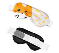 Schlafmaske für Kinder aus 100 % Seide, extra breites, verstellbares Klettband, 100 % Blocklicht, für Reisen unerlässlich für Flug und Roadtrip. Niedliche, weiche, atmungsaktive Kinder-Augenmasken für