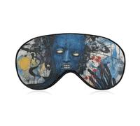 Schlafmaske für Männer und Frauen, abstrakte blaue Malerei, Augenmaske zum Schlafen, bequeme Augenbinde, Augenabdeckung mit verstellbarem Riemen für Reisen, Yoga, Nickerchen, Schichtarbeit