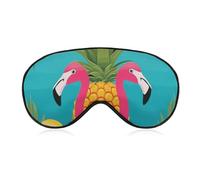 Schlafmaske für Männer und Frauen, Ananas-Flamingo-Augenmaske zum Schlafen, bequeme Augenbinde, Augenabdeckung mit verstellbarem Riemen für Reisen, Yoga, Nickerchen, Schichtarbeit