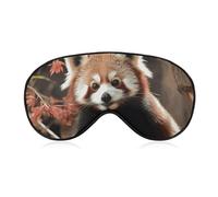 Schlafmaske für Männer und Frauen, rote Pandas-Augenabdeckung zum Schlafen, atmungsaktive Schlaf-Augenmaske mit verstellbarem Gummiband, lichtblockierender Lidschatten für Nachtschlaf