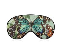 Schlafmaske für Männer und Frauen, schöne Schmetterlings-Augenabdeckung zum Schlafen, atmungsaktive Schlaf-Augenmaske mit verstellbarem Gummiband, lichtblockierender Lidschatten für Nachtschlafen,