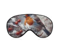 Schlafmaske für Männer und Frauen, Vogel auf Ast, Augenmaske zum Schlafen, bequeme Augenbinde, Augenabdeckung mit verstellbarem Riemen für Reisen, Yoga, Nickerchen, Schichtarbeit