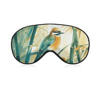Schlafmaske für Männer und Frauen, Vogel- und Baum-Augenmaske zum Schlafen, bequeme Augenbinde, Augenabdeckung mit verstellbarem Riemen für Reisen, Yoga, Nickerchen, Schichtarbeit