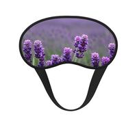 Schlafmaske für Seitenschläfer, becherförmige Verdunkelung, Augenmaske für Damen und Herren, Lavendelfarben, mit Blumendruck, Violett