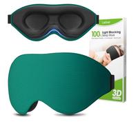 Schlafmaske für Seitenschläfer, Laitver Aktualisiert Augenmaske | 3D Lichtblockierend, Bequem & Atmungsaktive Druckfrei Schlafbrille mit Verstellbar Gummiband für Reisen,Marineblau