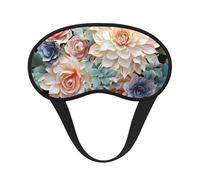 Schlafmaske für Seitenschläfer, modern, Bohemian-Blume, weich, atmungsaktiv, Augenmaske, Verdunkelung, Seide, Augenschlaf mit elastischem Band, Nacht-Augenbinde für Damen und Herren, Reise-Nickerchen