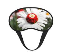 Schlafmaske für Seitenschläfer, Motiv: Blumen und weiße Gänseblümchen, Cup-Form, Verdunkelung, Augenmaske, Schattierungen, Abdeckung für Damen und Herren