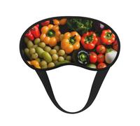 Schlafmaske für Seitenschläfer, Motiv: frisches Gemüse, Obst, niedliche Verdunkelung, Augenmaske, Abdeckung für Zuhause oder Reisen