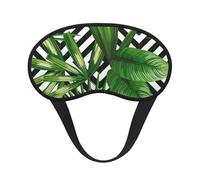Schlafmaske für Seitenschläfer, Motiv: grüne Palmenblätter, tropische Pflanzen, niedliche Verdunkelung, Augenmaske, Schattierungen, Abdeckung für Zuhause oder Reisen