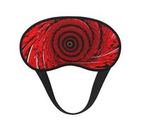 Schlafmaske für Seitenschläfer, Motiv: rote Blume, Wirbelspirale, Cup-Form, Verdunkelung, Augenmaske, Schattierungen, Abdeckung für Damen und Herren