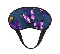 Schlafmaske für Seitenschläfer, schöne violette Schmetterlings-Aufdruck, Cup-Form, Verdunkelung, Augenmaske, Schattierungen, Abdeckung für Damen und Herren